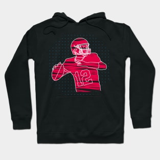 football player ready to pass the ball dark editions Hoodie